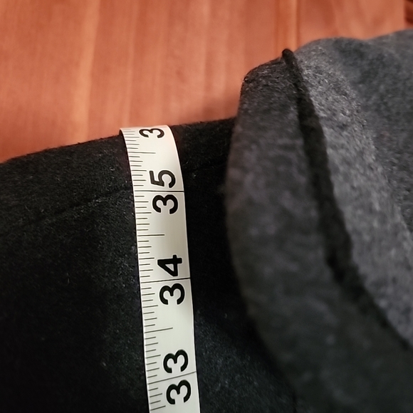 Herman Geist vtg Woman's Size 10P wool charcoal gray lined coat grunge look - Picture 3 of 8